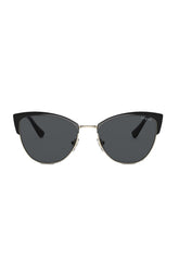 4251-s 352/87 55 Kadın Siyah Çekik Çerçeve Güneş Gözlüğü